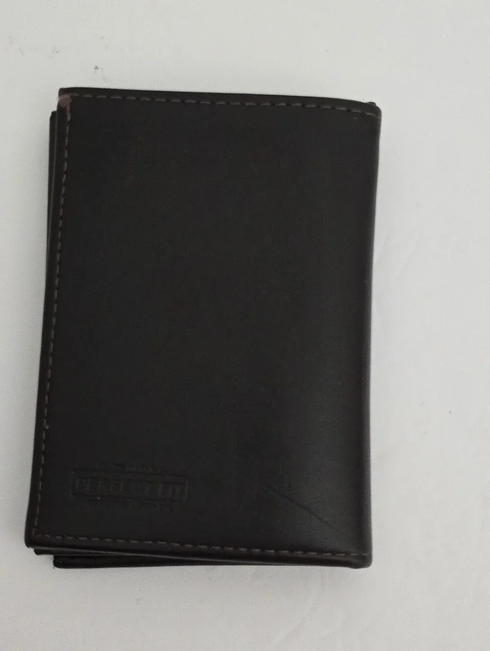 PERFECT FIT 5 Point Star Sheriff Badge Holder Shield Wallet Brown Leather